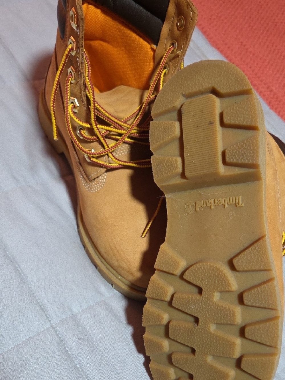 Timberland Orange Lined Women's Boot - Picture 3 of 4